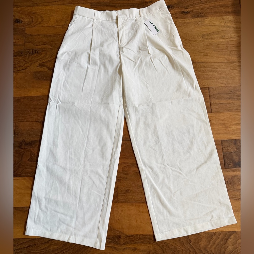 Women’s Wide-Leg High-Rise Pants in White